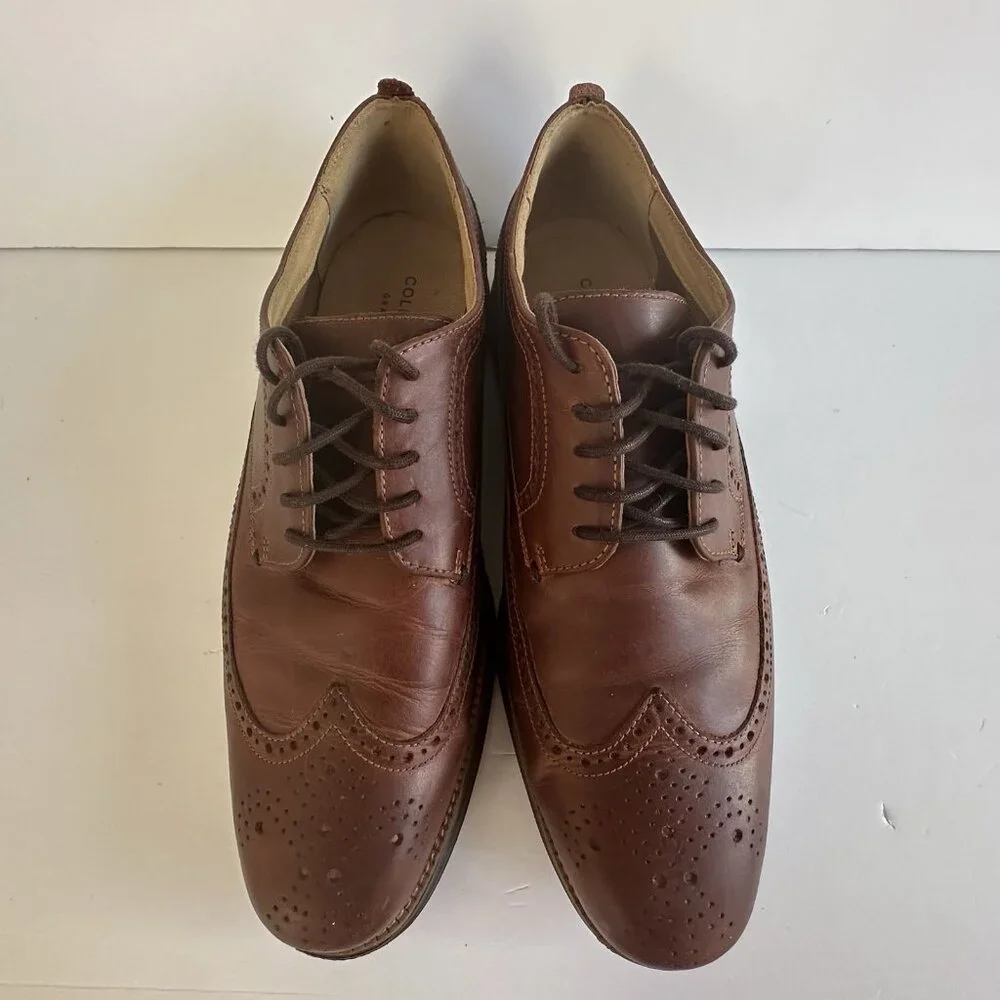 Cole Haan Mens Original Grand Wingtip Oxford Brown Shoes C27845 Sz 12 M‎